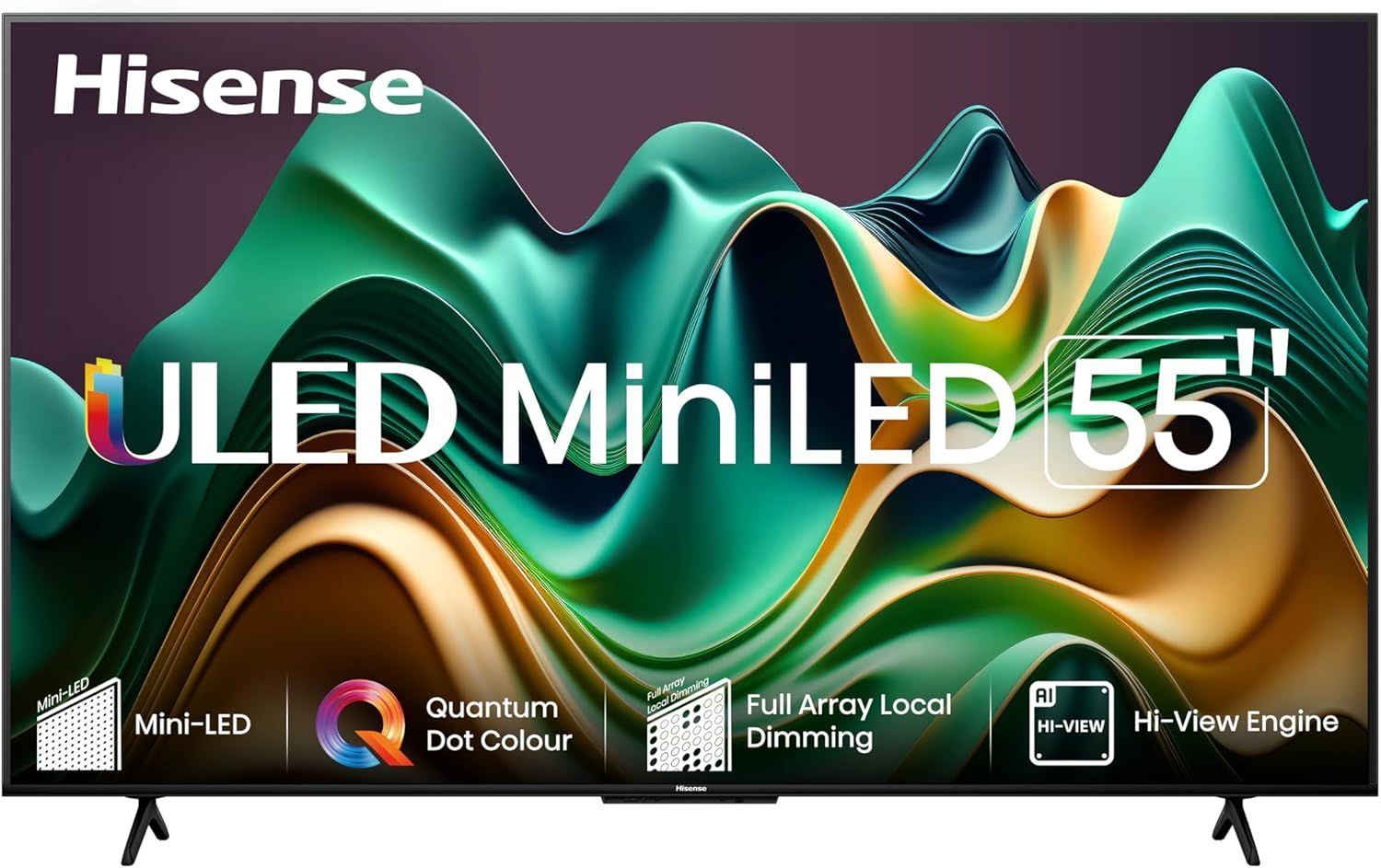 Hisense | classe 55 po série U68N - téléviseur Mini LED 4K QLED | 55U68N